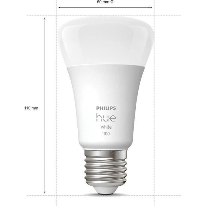 Philips Hue PHI8719514289192 Bombilla LED Conectada E27 White 75W Equivalente, 1100 Lumen, Bluetooth Compatible (2 Pack) 4 Philips Hue PHI8719514289192 Bombilla LED Conectada E27 White 75W Equivalente, 1100 Lumen, Bluetooth Compatible (2 Pack) 4
