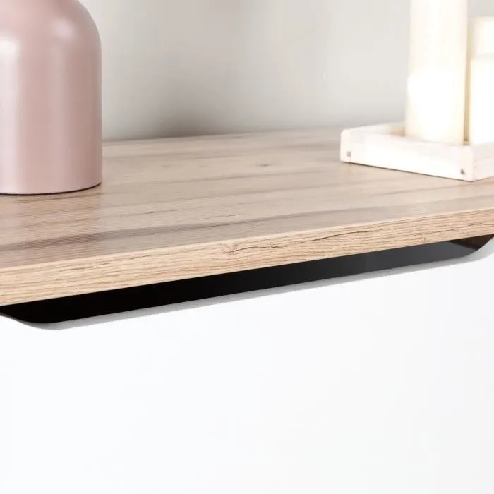 FINLANDEK Cajonera VANKKA Escandinava Roble Blanco Mate 80x42x42 cm 3 Cajones Madera 5