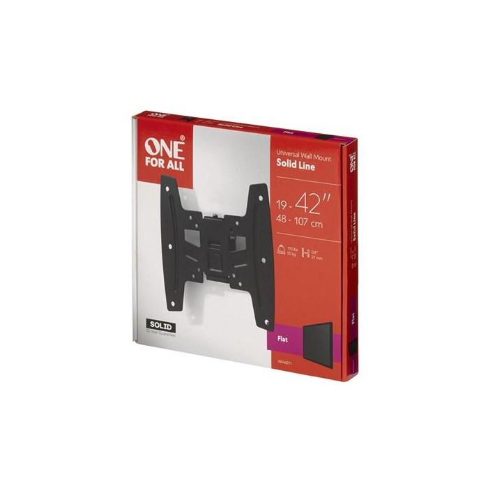 One For All WM4211 Soporte Pared TV Plano 19'' a 42'' Fijo 21.5mm VESA 75x75 100x100 200x100 200x200 2 One For All WM4211 Soporte Pared TV Plano 19'' a 42'' Fijo 21.5mm VESA 75x75 100x100 200x100 200x200 2