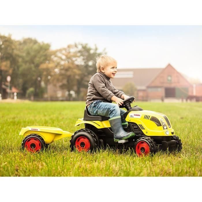 Smoby Claas Farmer XL Tractor a Pedales para Niños con Remolque, Asiento Ajustable, Bocina y Capó Abatible 1 Smoby Claas Farmer XL Tractor a Pedales para Niños con Remolque, Asiento Ajustable, Bocina y Capó Abatible 1