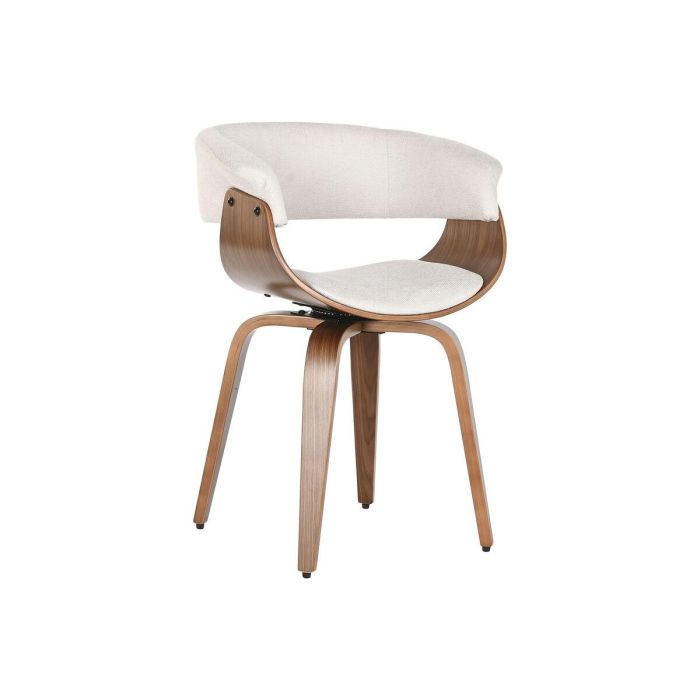 DKD Home Decor Silla Moderna Giratoria Beige Marrón 46 x 78 x 61 cm Poliéster Nogal 0 DKD Home Decor Silla Moderna Giratoria Beige Marrón 46 x 78 x 61 cm Poliéster Nogal 0