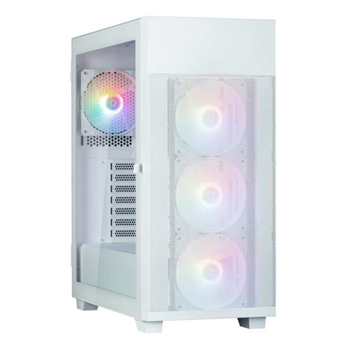 Zalman S5 NEO WHITE Midi Tower PC Blanco con Panel de Vidrio Templado para ATX/microATX/Mini-ITX y 2.5/3.5" HDD/SSD