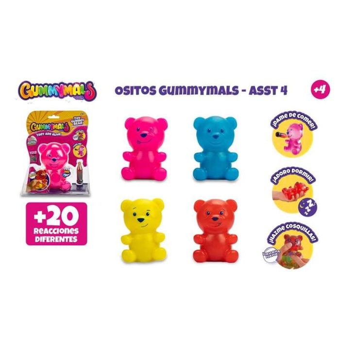 Muñeco ositos gummymals 20 reacciones diferentes. dale de comer, ponlo a dormir y hazle cosquillas. - modelos surtidos 6 Muñeco ositos gummymals 20 reacciones diferentes. dale de comer, ponlo a dormir y hazle cosquillas. - modelos surtidos 6
