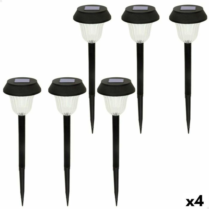 Set de estacas solares de jardín Aktive 6 Piezas Acero Inoxidable Plástico 10 x 38 x 10 cm (4 Unidades) Set de estacas solares de jardín Aktive 6 Piezas Acero Inoxidable Plástico 10 x 38 x 10 cm (4 Unidades)