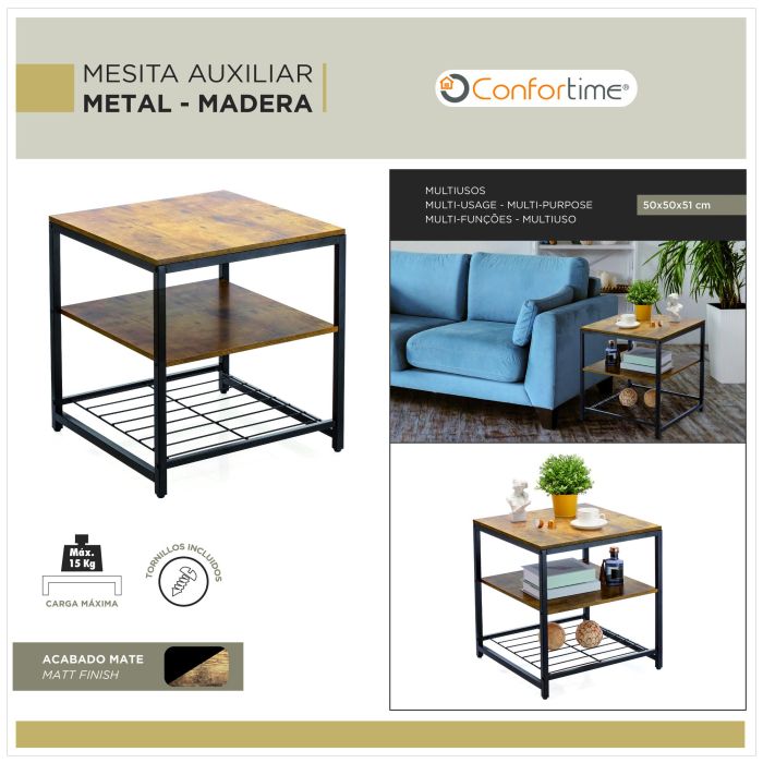 Estantería Auxiliar 50x50x51 cm Confortime (2 Unidades) 2