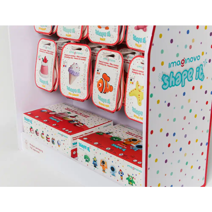 Imaginovo Expositor Pasta para Modelar Set de Colores con 20 Ganchos y 64 Unidades, 620x1300x500 mm 9