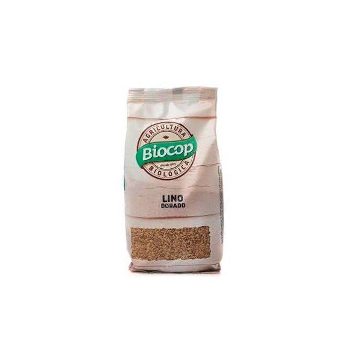 BIOCOP Semillas de Lino Dorado BIO 250 g - Fuente de Omega 3 y Fibra, para Consumo Crudo o Molido