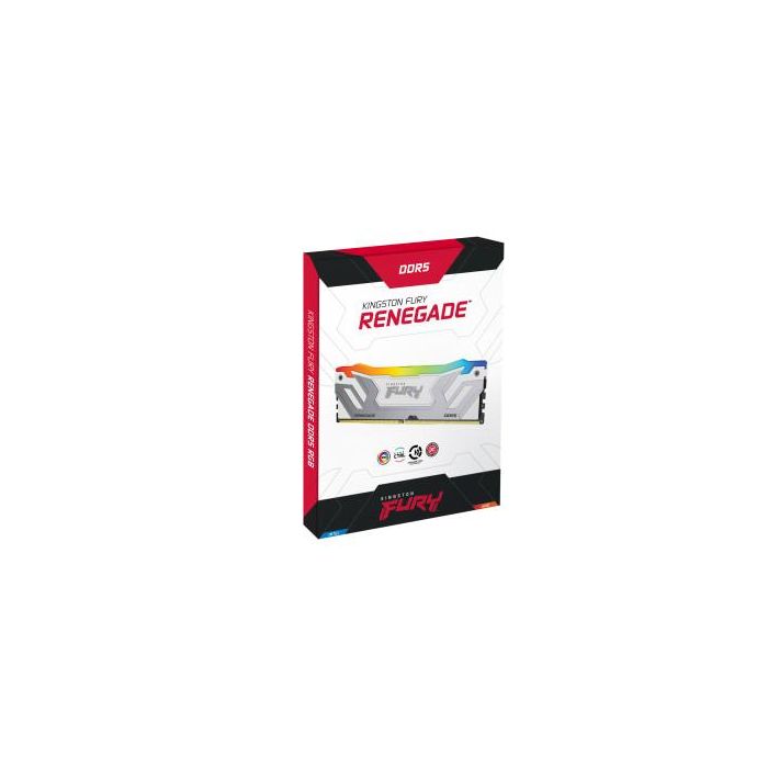 Kingston KF584CU40RWAK2-48 Memoria RAM 48GB (2x24GB) DDR5 8400MT/s CL40 Fury Renegade RGB White XMP para PC