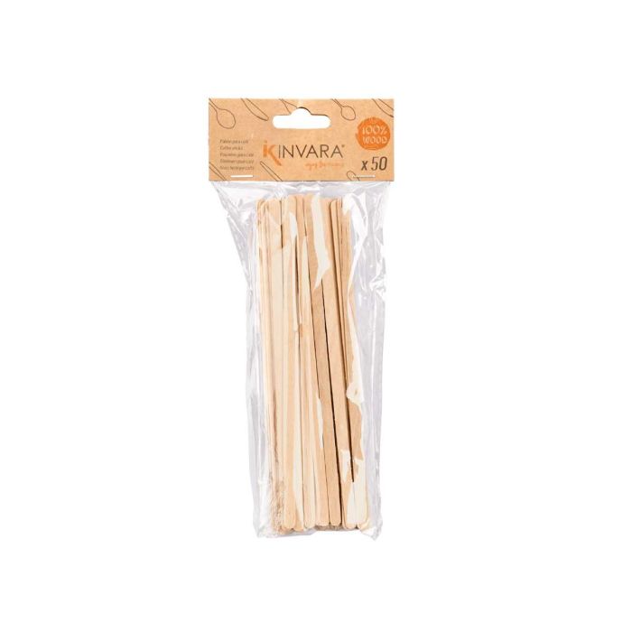 Set 50 Palitos Cafe Leche Madera Kinvara 10X23CM (36 Unidades) 1 Set 50 Palitos Cafe Leche Madera Kinvara 10X23CM (36 Unidades) 1