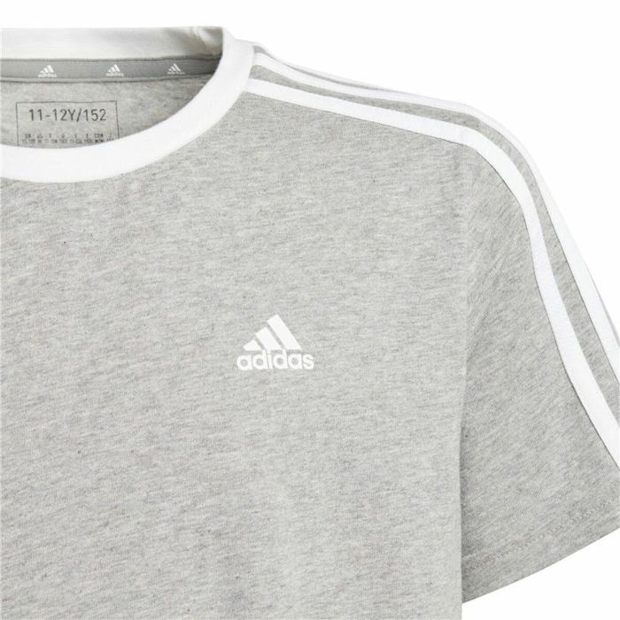 Camiseta de Manga Corta Infantil Adidas Gris 1