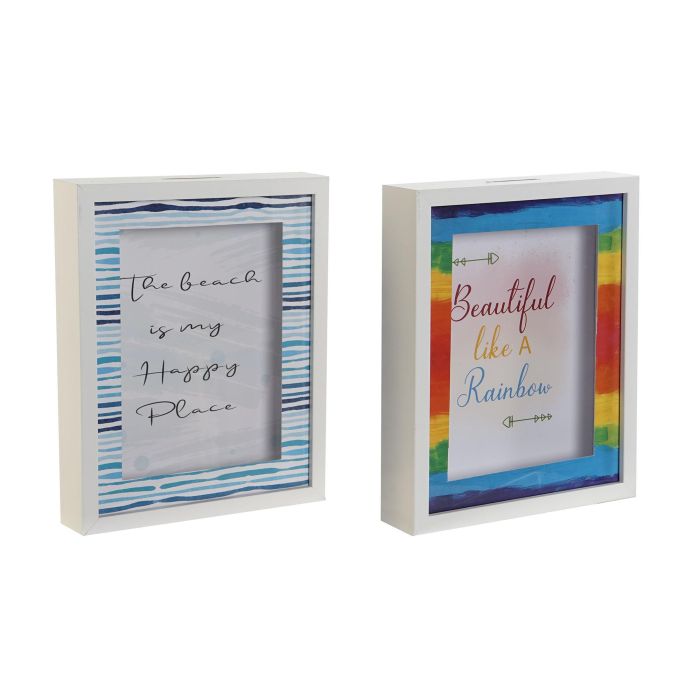 Hucha DKD Home Decor Blanco Azul 4.5 x 24.5 x 19.5 cm (12 Unidades) Hucha DKD Home Decor Blanco Azul 4.5 x 24.5 x 19.5 cm (12 Unidades)