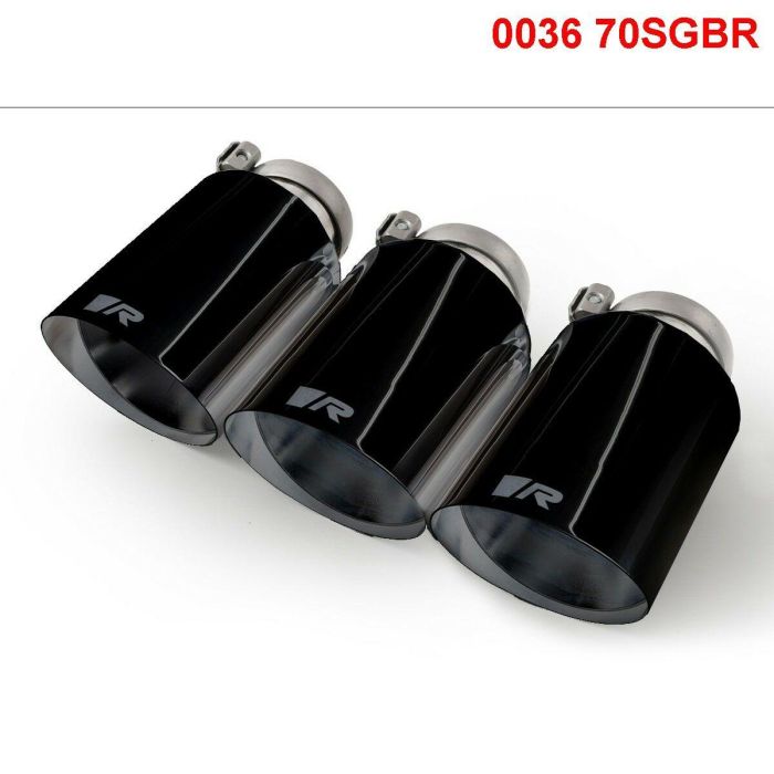 Set De 3 Colas Remus De 102 mm Corte Recto Y Angulado Cromo Negro REM003670SGBR 1 Set De 3 Colas Remus De 102 mm Corte Recto Y Angulado Cromo Negro REM003670SGBR 1