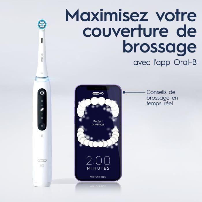 Cepillos de dientes - ORAL-B - iO5n Quite - Blanco + Estuche de viaje - Eléctrico 4 Cepillos de dientes - ORAL-B - iO5n Quite - Blanco + Estuche de viaje - Eléctrico 4