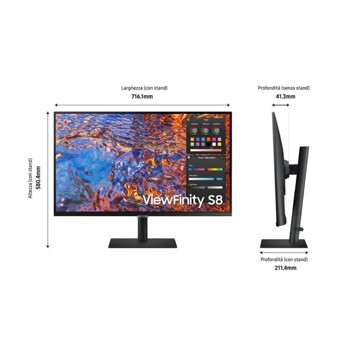 Samsung Viewfinity 8 LS32B800PXU/XEN Monitor 32 Pulgadas 4K UHD IPS DisplayHDR 600 USB-C 90W 5