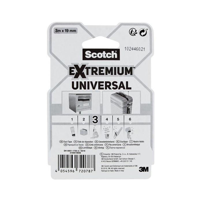 Scotch Cinta americana Extremium Universal, 3 m x 19 mm, Gris 2 Scotch Cinta americana Extremium Universal, 3 m x 19 mm, Gris 2
