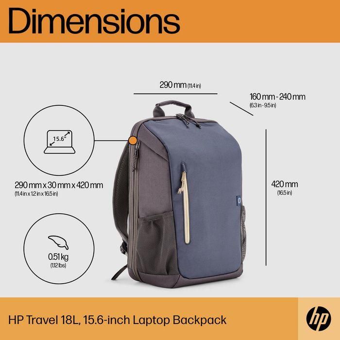 HP Mochila para Portátil Travel 15.6" 18L Azul Noche 3 HP Mochila para Portátil Travel 15.6" 18L Azul Noche 3