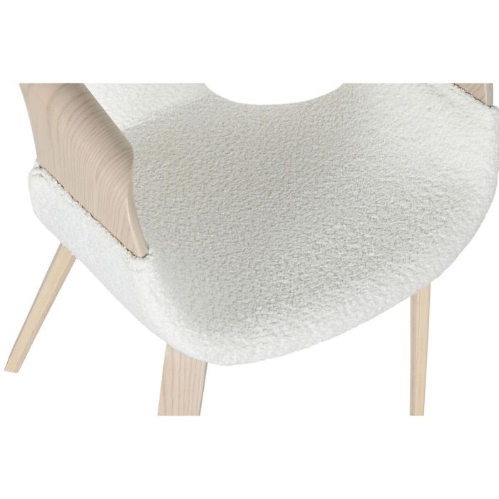 Silla Scandi DKD Home Decor Blanco 67.5 x 82 x 52.5 cm 4