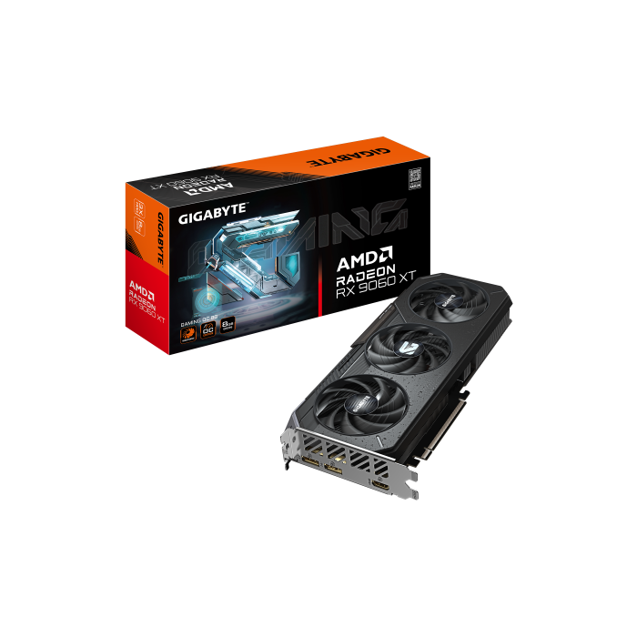 Gigabyte 9VR9068XGO-00-G10 Tarjeta Gráfica Radeon RX 9060 XT Gaming OC 8GB GDDR6 128-bit WINDFORCE PCI-E 5.0 Boost 3320MHz