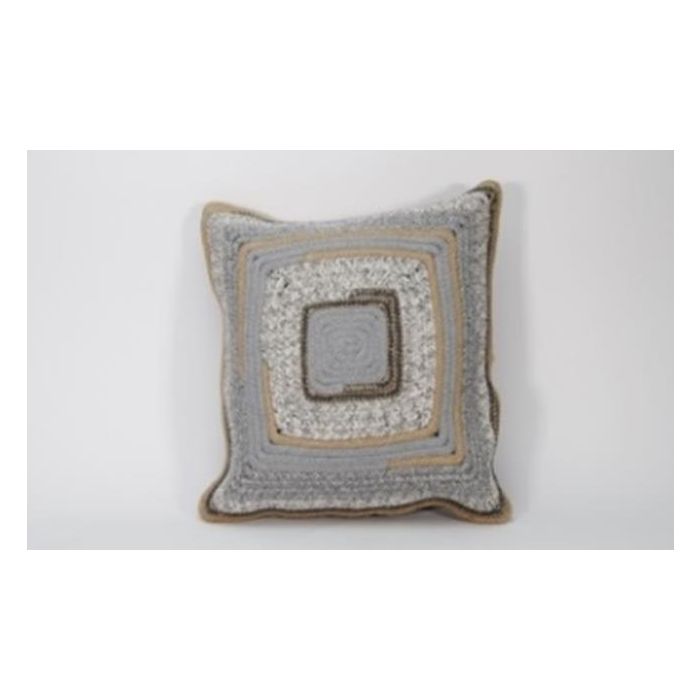 Cojin Boho DKD Home Decor Gris Natural 10 x 40 x 40 cm