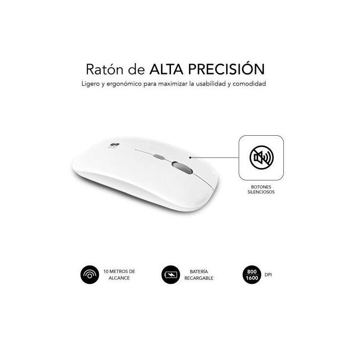 SUBBLIM Combo Multidispositivo Compacto Plateado/Blanco 5