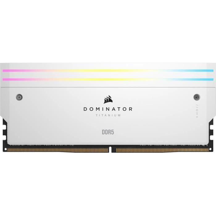 Memoria RAM - CORSAIR - Dominator Titanium RGB DDR5 - 32GB 2x16GB DIMM - 6600MT/s - Intel XMP 3.0 - 1.40V - Blanco (CMP32GX5M2X6600C 3 Memoria RAM - CORSAIR - Dominator Titanium RGB DDR5 - 32GB 2x16GB DIMM - 6600MT/s - Intel XMP 3.0 - 1.40V - Blanco (CMP32GX5M2X6600C 3