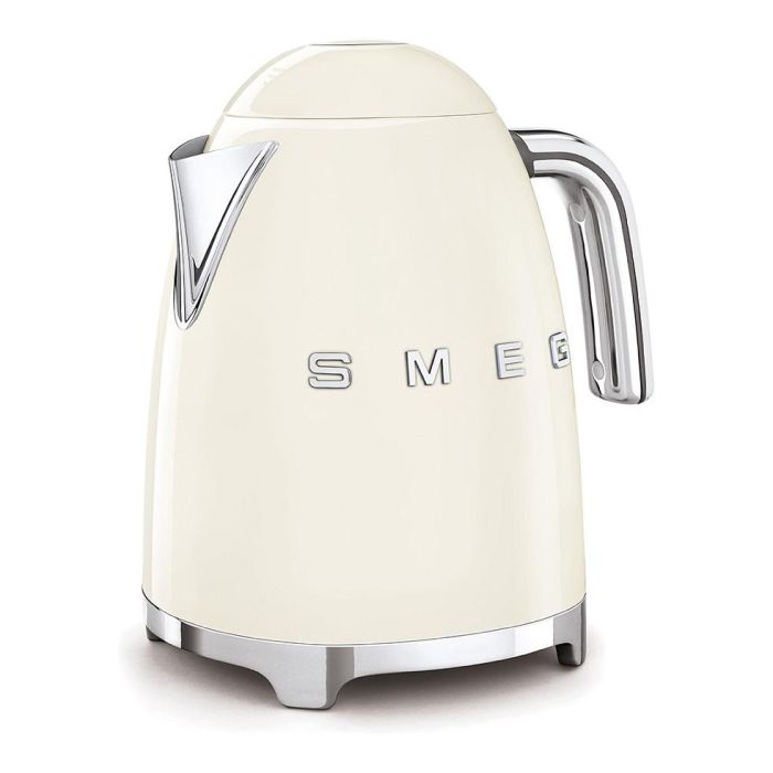 Smeg KLF03CREU Hervidor de Agua de Acero Inoxidable 1.7L 2400W con Filtro Antical, Apagado Automático y Base Giratoria 360°, Color Crema
