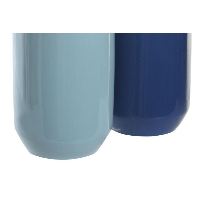 Jarron Atlantico DKD Home Decor Azul Marino Azul Celeste 12.5 x 25 x 12.5 cm (2 Unidades) 2 Jarron Atlantico DKD Home Decor Azul Marino Azul Celeste 12.5 x 25 x 12.5 cm (2 Unidades) 2