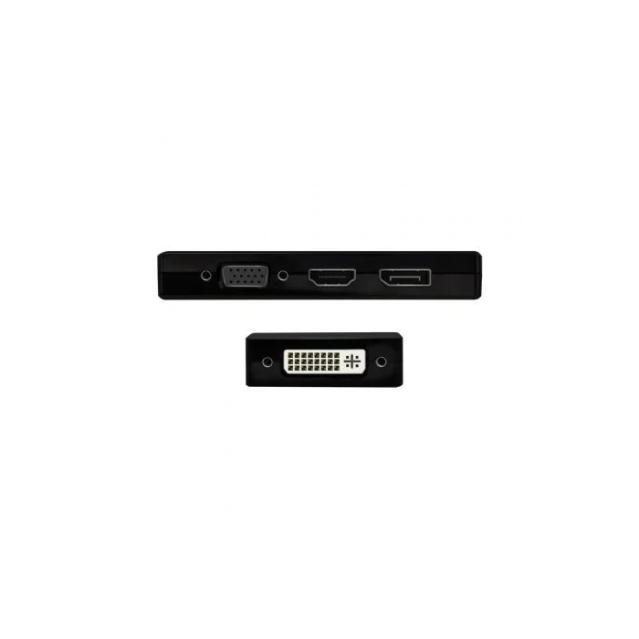AISENS - CONVERSOR USB-C A DP/DVI/HDMI/VGA, USB-C/M-DP/H-DVI/H-HDMI/H-VGA/H, NEGRO, 15CM 2