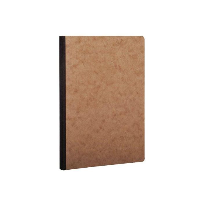 Clairefontaine Libreta Age-Bag A5 Lomo Cosido, Tapa Cartulina Havana, 96 Hojas Lisas de 90g/m² Certificado PEFC
