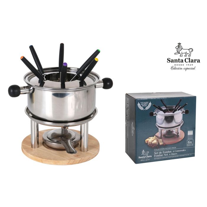 Fondue de Acero Inoxidable para 6 Comensales Santa Clara (2 Unidades) Fondue de Acero Inoxidable para 6 Comensales Santa Clara (2 Unidades)