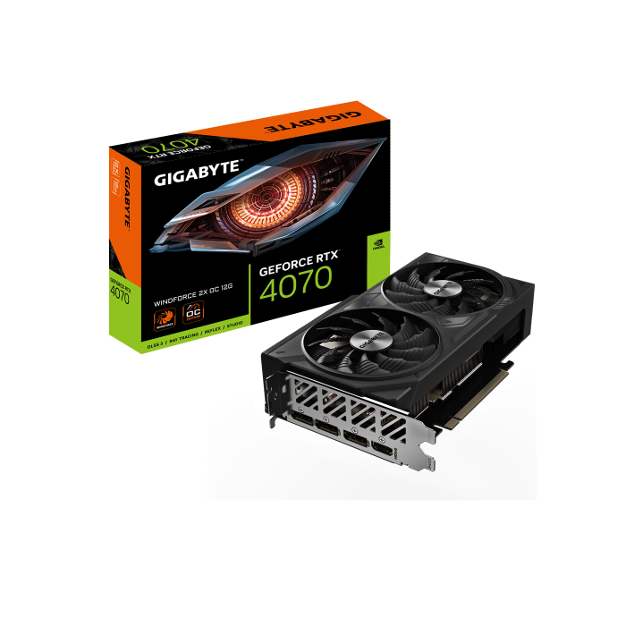 Gigabyte GeForce RTX 4070 WINDFORCE 2X OC 12G NVIDIA 12 GB GDDR6X Gigabyte GeForce RTX 4070 WINDFORCE 2X OC 12G NVIDIA 12 GB GDDR6X