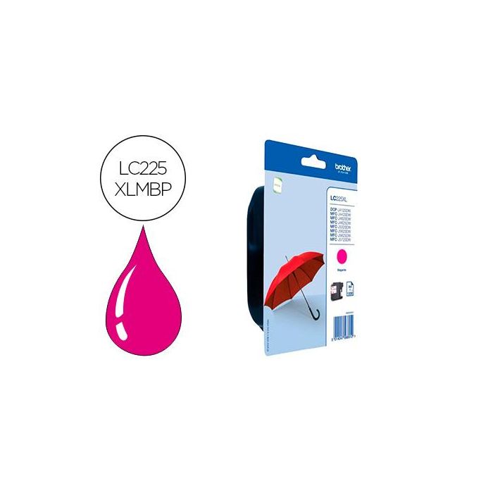 Ink-Jet Brother Lc-225XLmbp Mfc-J 4420 Dw - Mfc-J 5620 Dw Magenta Alta Capacidad 1200 Pag