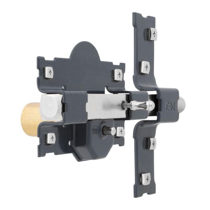 Fac Cerrojo F01053 Pintado 101-r/105 con Barra de 18mm y Placa de 105mm 3 Llaves Serreta 1
