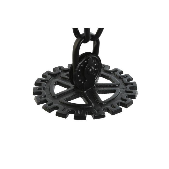 DKD Home Decor Reloj Sobremesa Loft Negro Plateado Metal Cristal 18 x 17 x 33 cm 3