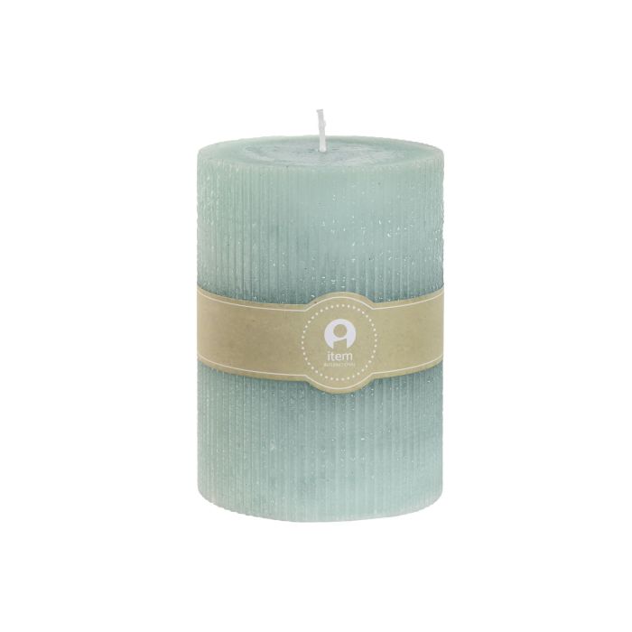 DKD Home Decor Vela Basicos de Cera Turquesa 10x14x10 cm, 910 gr, Pack de 6 Unidades. Colección Blue Candle