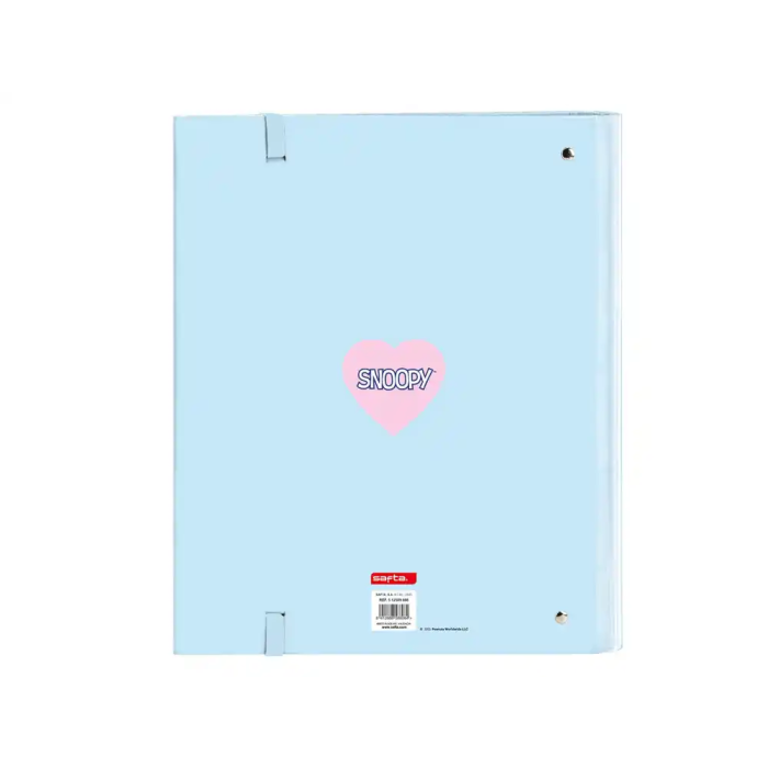 Carpeta de anillas Snoopy Love Azul 27 x 32 x 3.5 cm 1