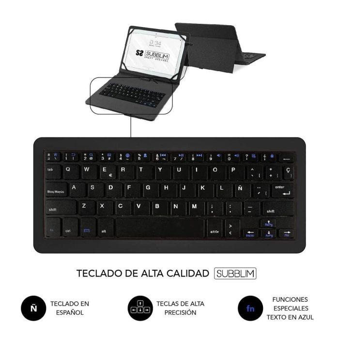SUBBLIM Funda Tablet KEYTAB PRO USB 10,1" Black 4