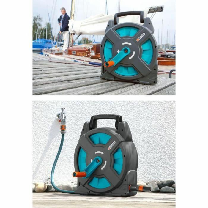 Gardena Compact15 Classic Enrollador de Manguera Portátil con Manguera 15m (Ø 11mm) y Conexión Grifo 1 Gardena Compact15 Classic Enrollador de Manguera Portátil con Manguera 15m (Ø 11mm) y Conexión Grifo 1