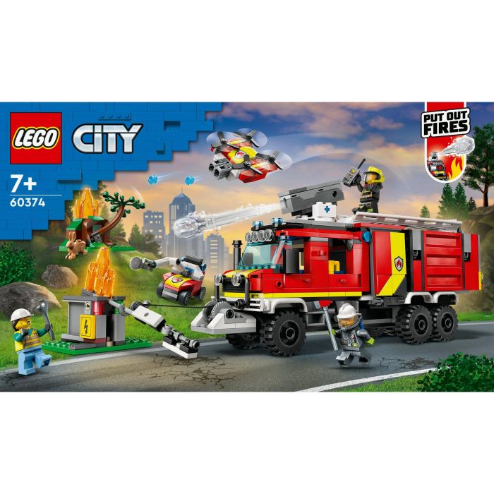 Lego CITY 60374 El camión de intervención de los bomberos, Juguete con drones modernos y figuras 8 Lego CITY 60374 El camión de intervención de los bomberos, Juguete con drones modernos y figuras 8