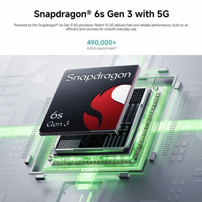 Smartphone Xiaomi Redmi 15 5G 8 GB RAM 256 GB 6,9" Negro Midnight black 5