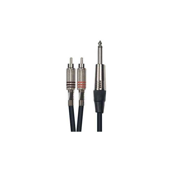 Cable De 3 Metros De Largo. 2 Rca Macho A Jack Macho Mono Cable De 3 Metros De Largo. 2 Rca Macho A Jack Macho Mono