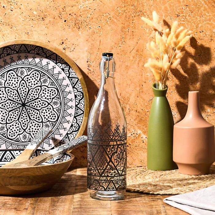 Home Deco Factory Botella Vidrio 1 L Colección Mirage 6