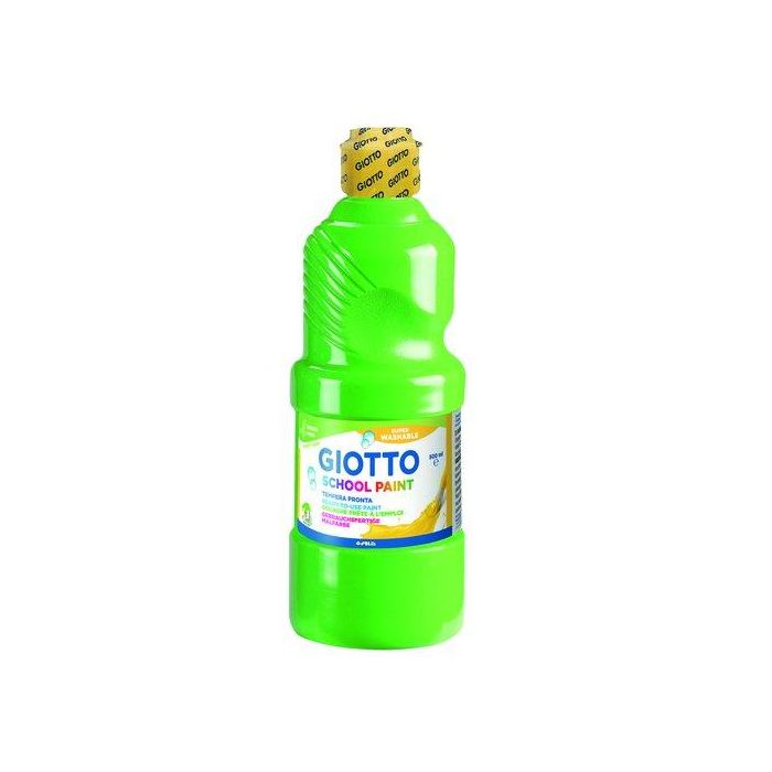 Tempera Giotto Mas Lavable Liquida 500 Ml (Botella) Verde Esmeralda
