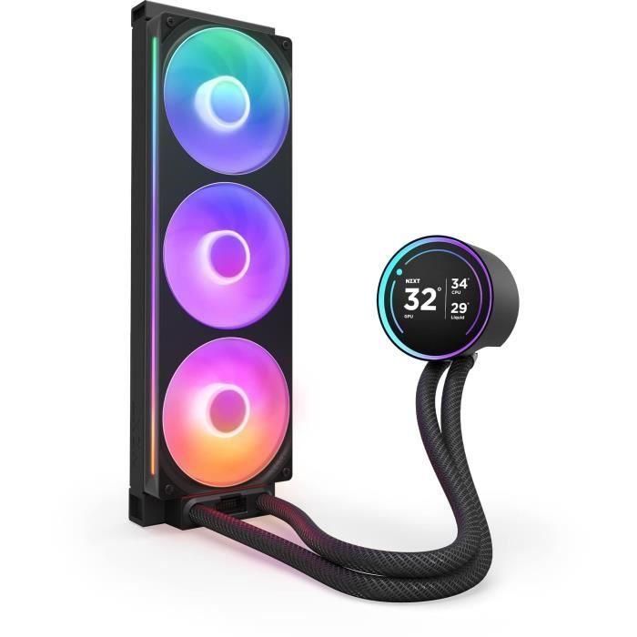 NZXT Kraken Elite 360 RGB RL-KR36E-B2 Sistema de refrigeración líquida todo en uno con pantalla LCD, 12 cm, Negro, compatible con Intel y AMD 2