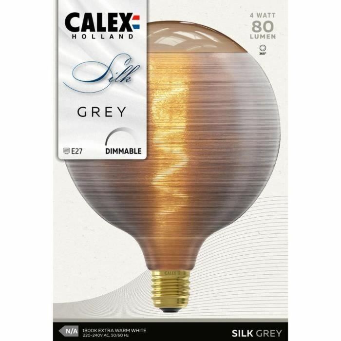 Bombilla LED E27 - CALEX - G125 - Filamento espiral - 4W - 80 lm - 1800 K - Gris 4