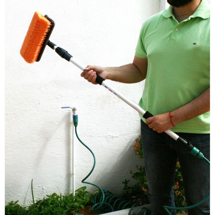 Mtk MOT10300 Cs10 Cepillo Telescópico 120-180 cm con Conexión de Agua, Ideal para Limpieza de Coches, Barcos, Caravanas 3