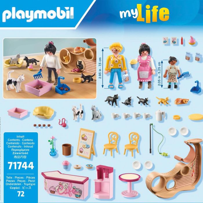 Playmobil Cafetería para Gatos 71744 con Muro de Escalada y Accesorios, Juego de Figuras para Niños +4 Años 4