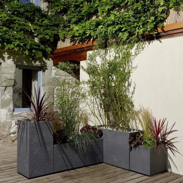 Eda Bac Volcania Jardinere 100 x 40 x 40 cm - 97.6 L - Anthracite Gray 13731GANT 4
