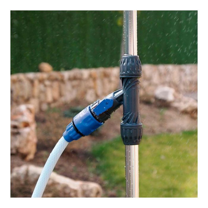 Blue Bird-Altadex Ducha de jardín con trípode 130-210cm Azul, Aluminio, ABS, Cabezal Orientable, Llave de Corte 3
