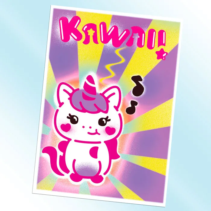 Canal Toys AIR 015 Kit de Creación de Carteles con Aerógrafo Electrónico, Plantillas y Rotuladores 4